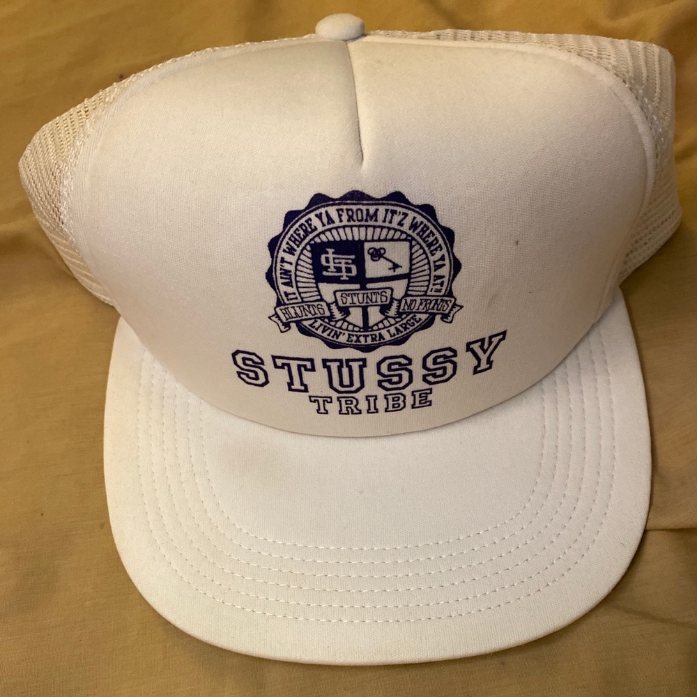 Stussy TRUCKER Collegiate Logo Mesh Snapback